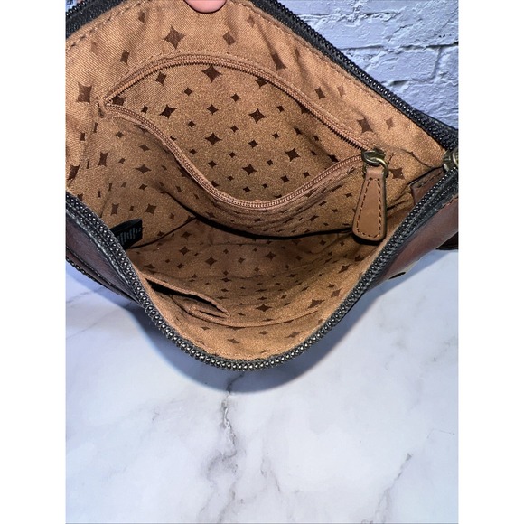Fossil Explorer Mini Crossbody Bag Cowhide Leather Brown ✅ - Picture 7 of 11